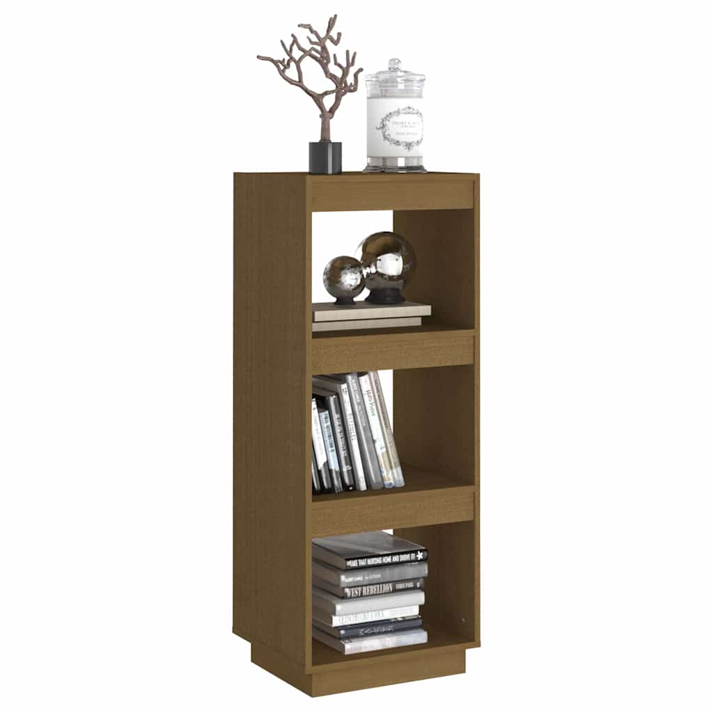 810847 vidaXL Book Cabinet/Room Divider Honey Brown Solid Wood Pine