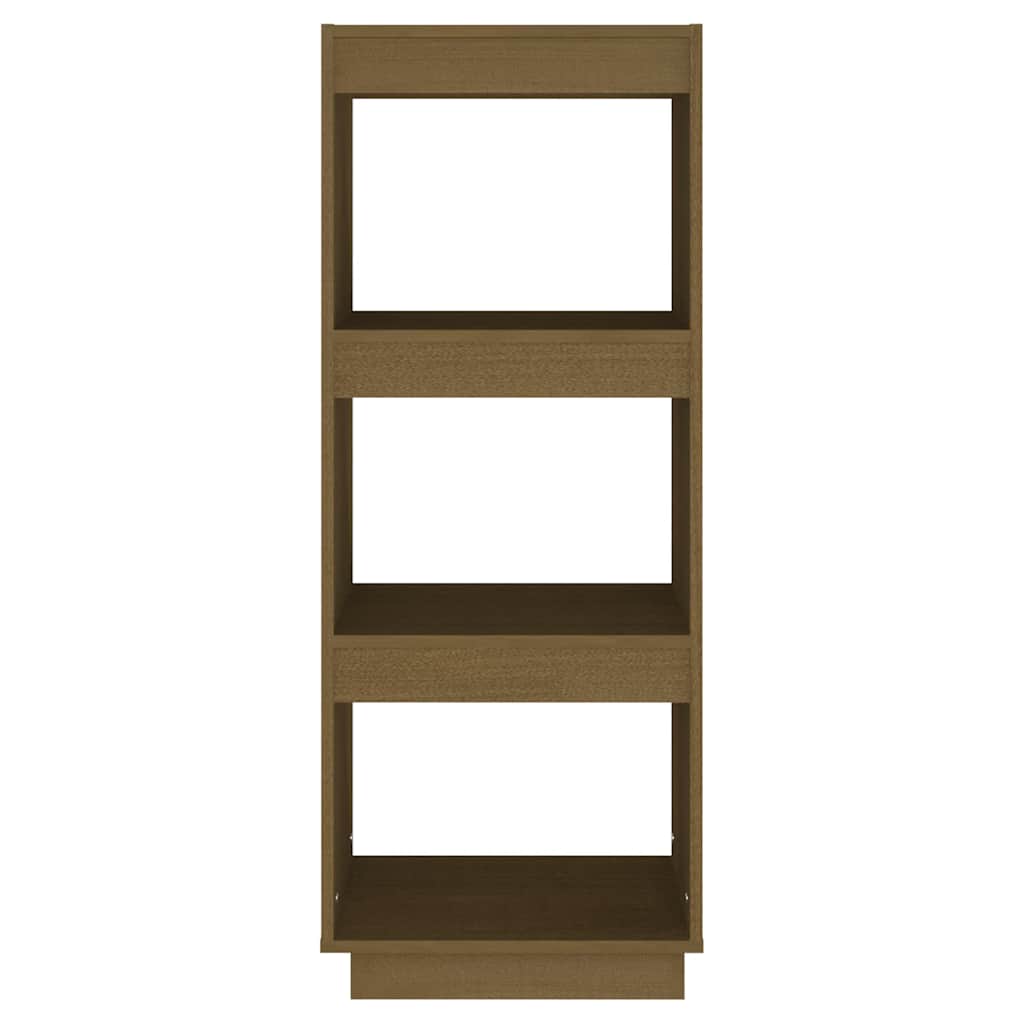 810847 vidaXL Book Cabinet/Room Divider Honey Brown Solid Wood Pine