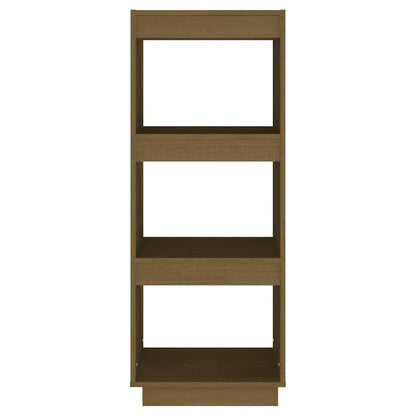 810847 vidaXL Book Cabinet/Room Divider Honey Brown Solid Wood Pine