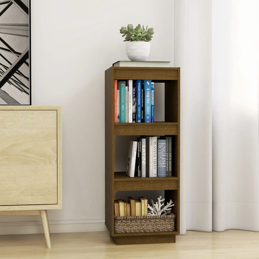 810847 vidaXL Book Cabinet/Room Divider Honey Brown Solid Wood Pine