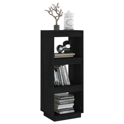 vidaXL Book Cabinet/Room Divider Black 40x35x103 cm Solid Pinewood