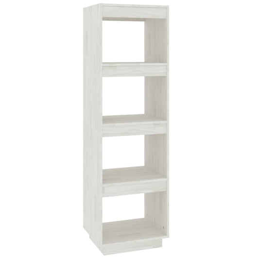 vidaXL Book Cabinet/Room Divider White 40x35x135 cm Solid Pinewood