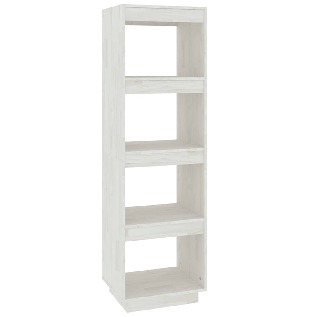 810850 vidaXL Book Cabinet/Room Divider White 40x35x135 cm Solid Wood Pine