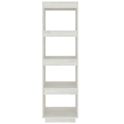 810850 vidaXL Book Cabinet/Room Divider White 40x35x135 cm Solid Wood Pine