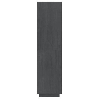 vidaXL Book Cabinet/Room Divider Grey 40x35x135 cm Solid Pinewood
