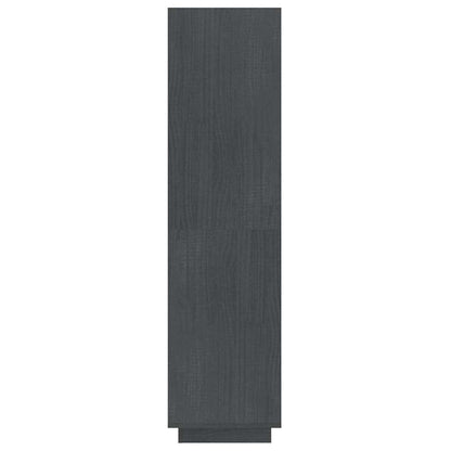 810851 vidaXL Book Cabinet/Room Divider Grey 40x35x135 cm Solid Wood Pine