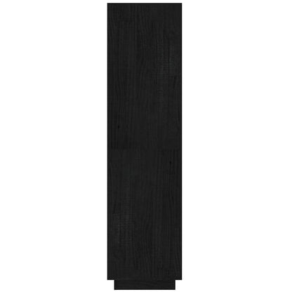 810853 vidaXL Book Cabinet/Room Divider Black 40x35x135 cm Solid Wood Pine