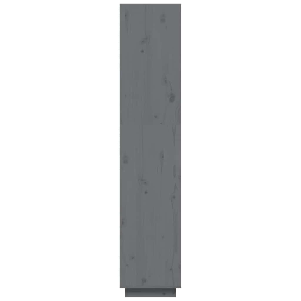 810856 vidaXL Book Cabinet/Room Divider Grey 40x35x167 cm Solid Wood Pine