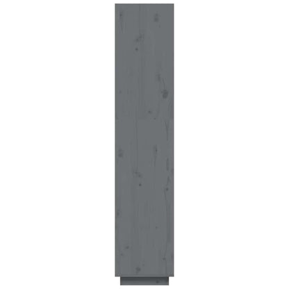 810856 vidaXL Book Cabinet/Room Divider Grey 40x35x167 cm Solid Wood Pine