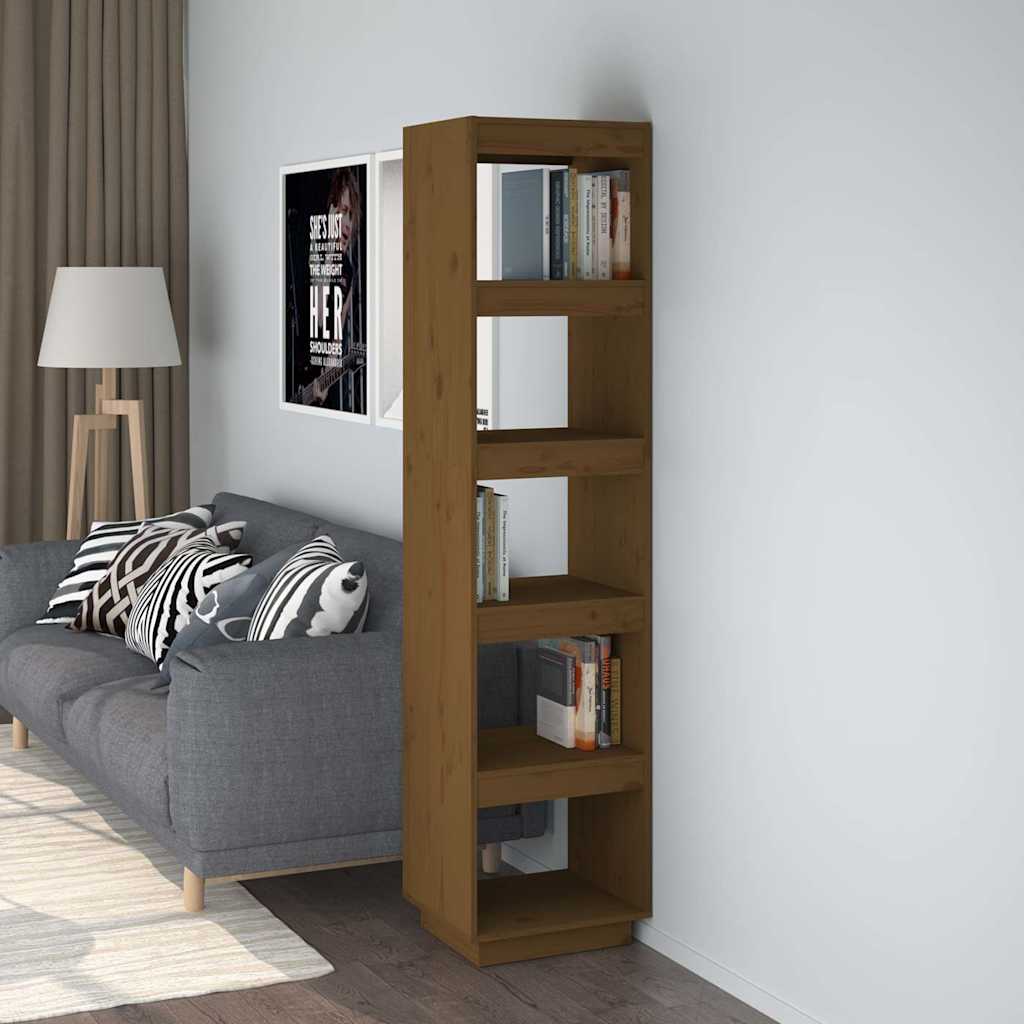 vidaXL Book Cabinet/Room Divider Honey Brown 40x35x167 cm