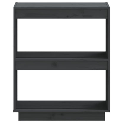 vidaXL Book Cabinet Grey 60x35x71 cm Solid Wood Pine