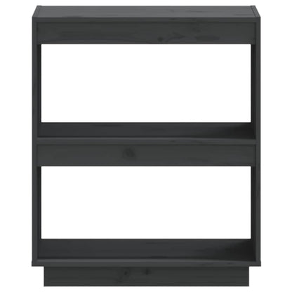 vidaXL Book Cabinet Grey 60x35x71 cm Solid Wood Pine