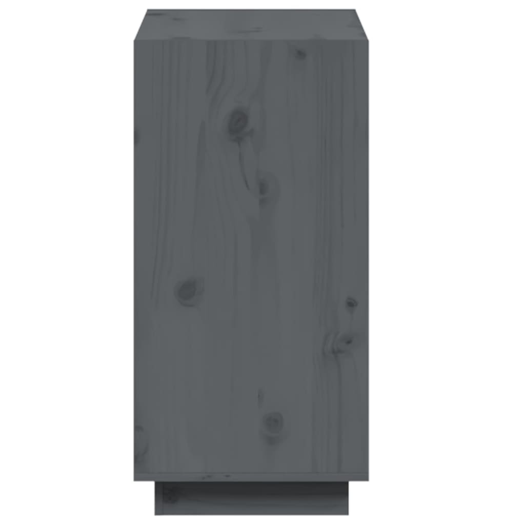 vidaXL Book Cabinet Grey 60x35x71 cm Solid Wood Pine