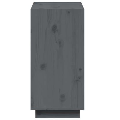 vidaXL Book Cabinet Grey 60x35x71 cm Solid Wood Pine