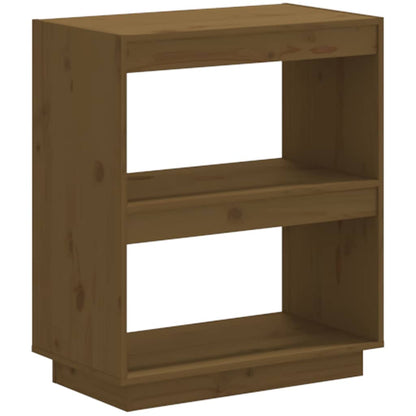 vidaXL Book Cabinet Honey Brown 60x35x71 cm Solid Wood Pine