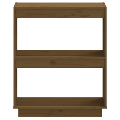 vidaXL Book Cabinet Honey Brown 60x35x71 cm Solid Wood Pine