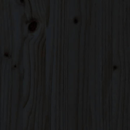 vidaXL Book Cabinet Black 60x35x71 cm Solid Wood Pine