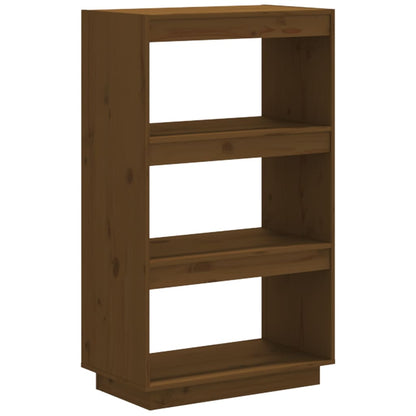 vidaXL Book Cabinet/Room Divider Honey Brown 60x35x103 cm Solid Wood Pine