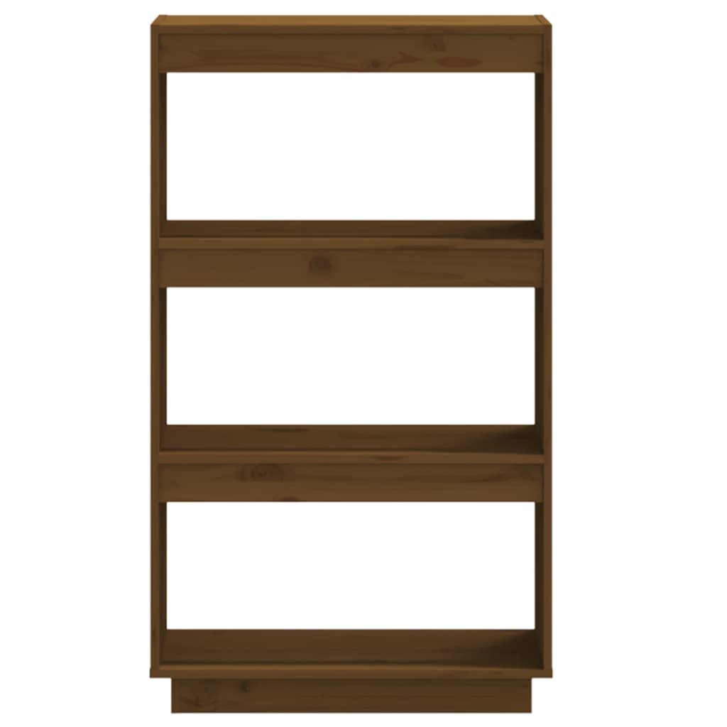vidaXL Book Cabinet/Room Divider Honey Brown 60x35x103 cm Solid Wood Pine