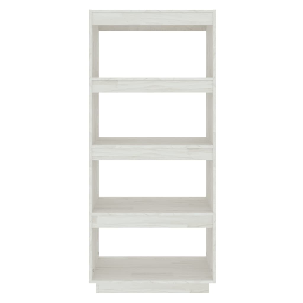 vidaXL Book Cabinet/Room Divider White 60x35x135 cm Solid Pinewood