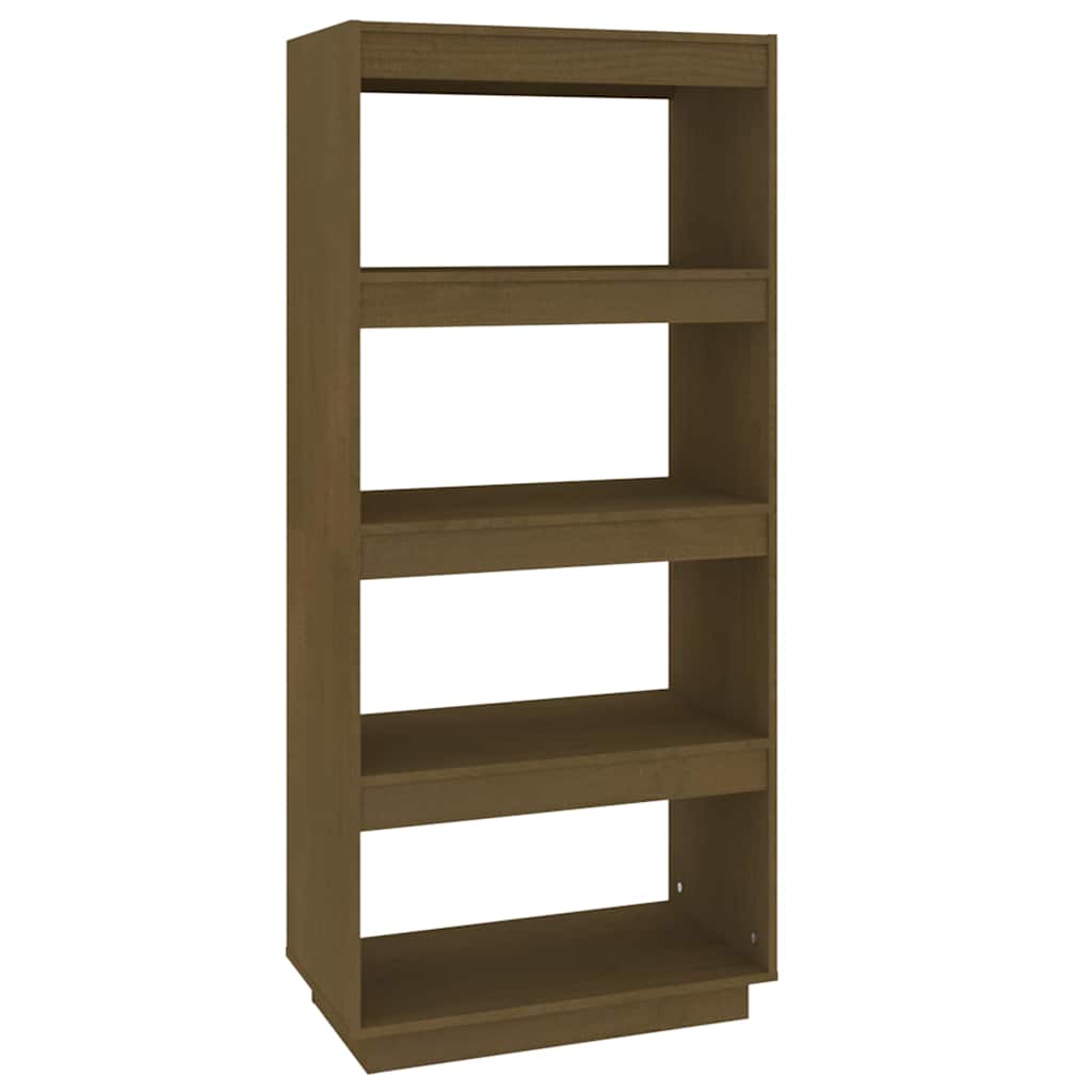 vidaXL Book Cabinet/Room Divider Honey Brown 60x35x135 cm