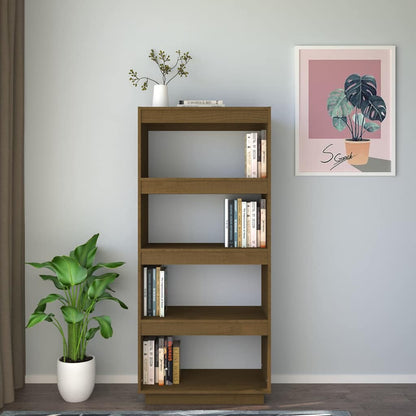 vidaXL Book Cabinet/Room Divider Honey Brown 60x35x135 cm