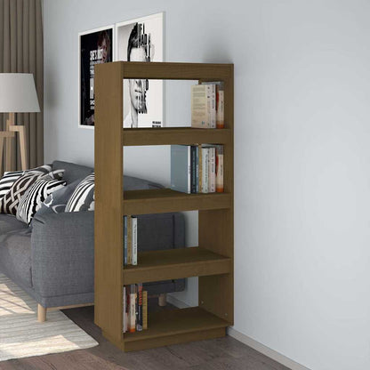 vidaXL Book Cabinet/Room Divider Honey Brown 60x35x135 cm