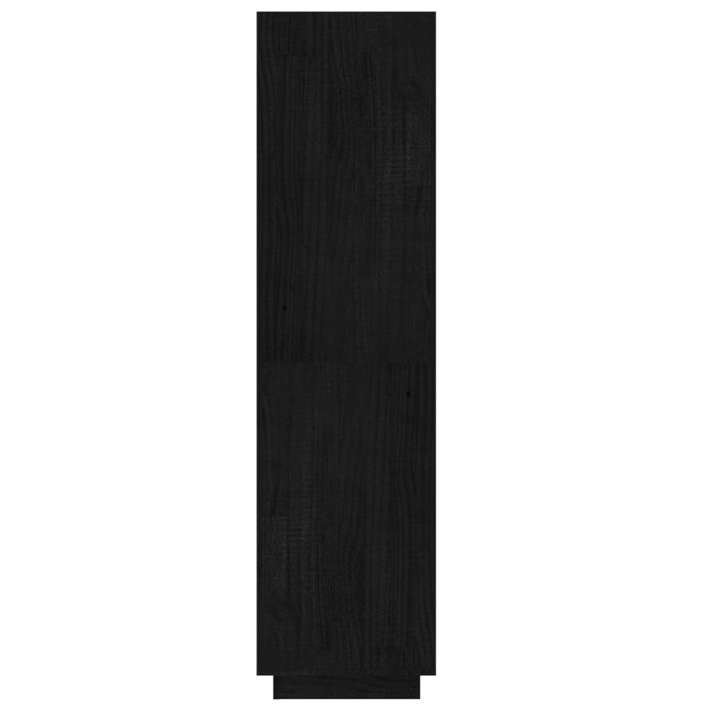 vidaXL Book Cabinet/Room Divider Black 60x35x135 cm Solid Wood Pine