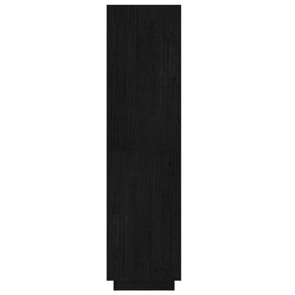 vidaXL Book Cabinet/Room Divider Black 60x35x135 cm Solid Wood Pine