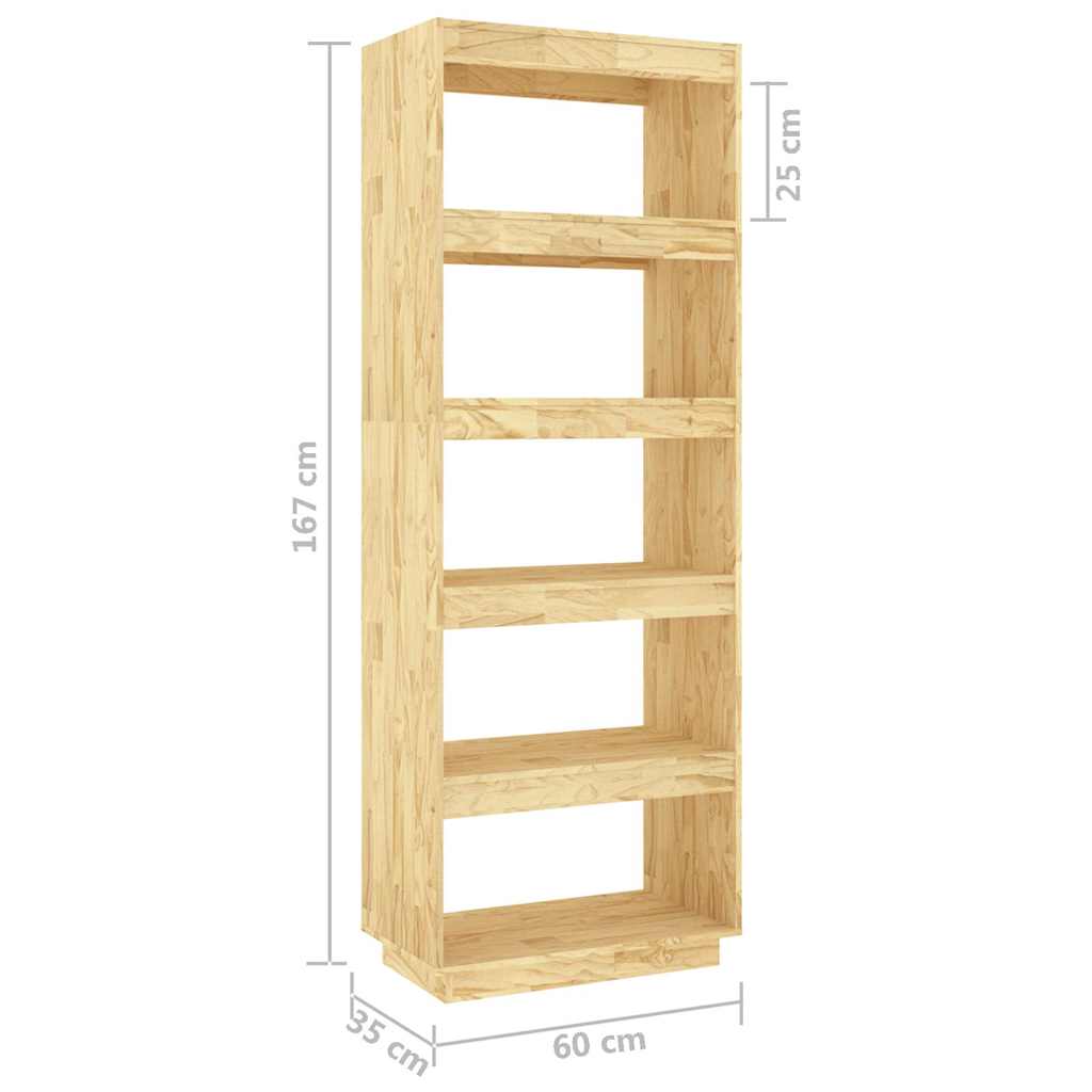 vidaXL Book Cabinet/Room Divider 60x35x167 cm Solid Wood Pine