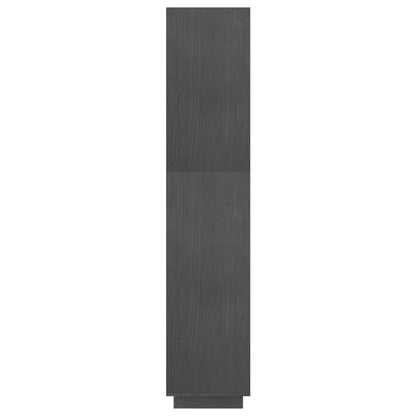 vidaXL Book Cabinet/Room Divider Grey 60x35x167 cm Solid Pinewood