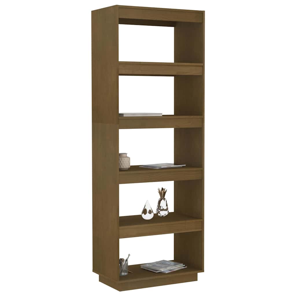 vidaXL Book Cabinet/Room Divider Honey Brown 60x35x167 cm