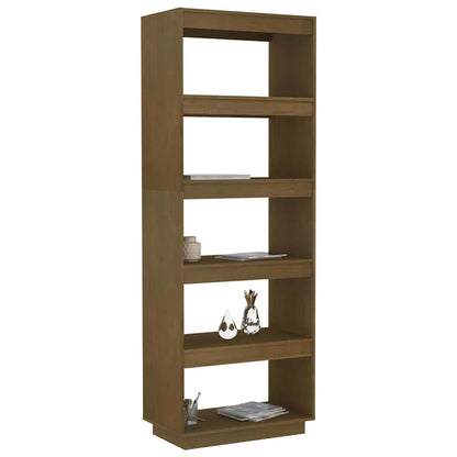 vidaXL Book Cabinet/Room Divider Honey Brown 60x35x167 cm