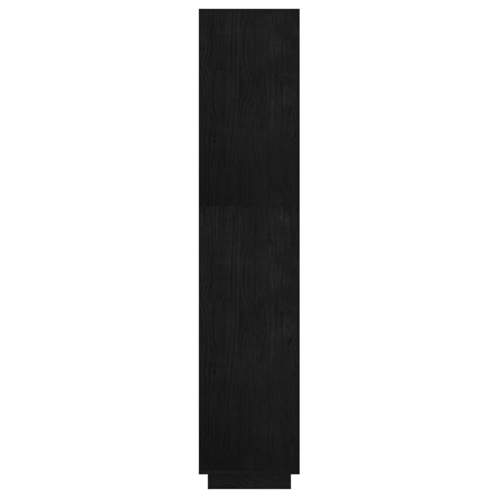 vidaXL Book Cabinet/Room Divider Black 60x35x167 cm Solid Pinewood