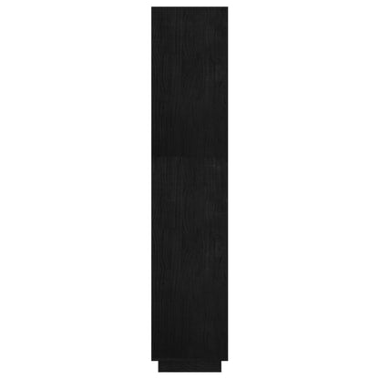 vidaXL Book Cabinet/Room Divider Black 60x35x167 cm Solid Pinewood
