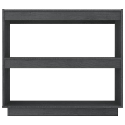 vidaXL Book Cabinet Grey 80x35x71 cm Solid Wood Pine