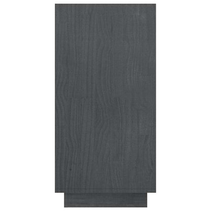 vidaXL Book Cabinet Grey 80x35x71 cm Solid Wood Pine