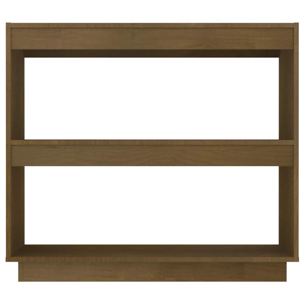 vidaXL Book Cabinet Honey Brown 80x35x71 cm Solid Wood Pine