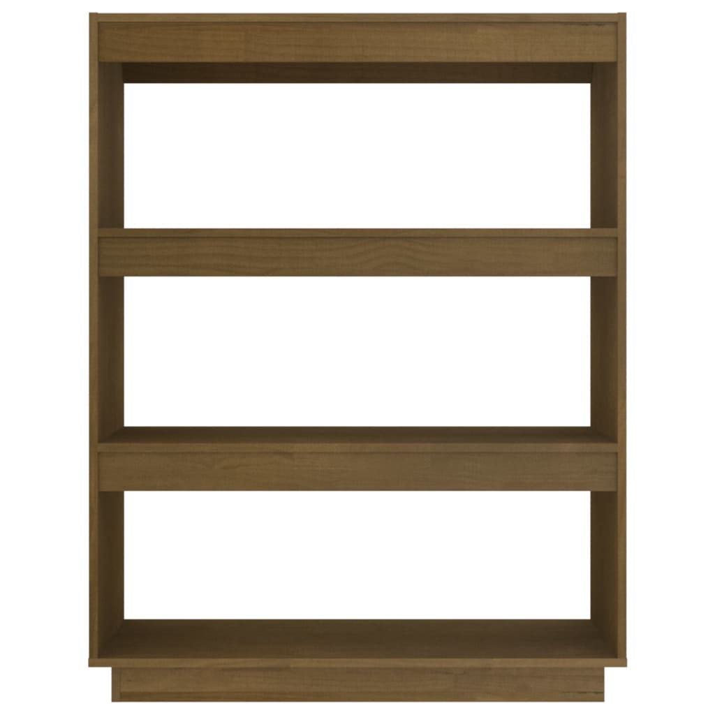 vidaXL Book Cabinet/Room Divider Honey Brown 80x35x103 cm Solid Pinewood