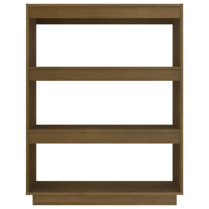 vidaXL Book Cabinet/Room Divider Honey Brown 80x35x103 cm Solid Pinewood