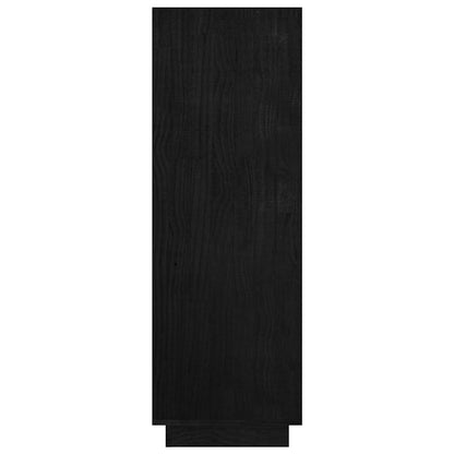 vidaXL Book Cabinet/Room Divider Black 80x35x103 cm Solid Wood Pine