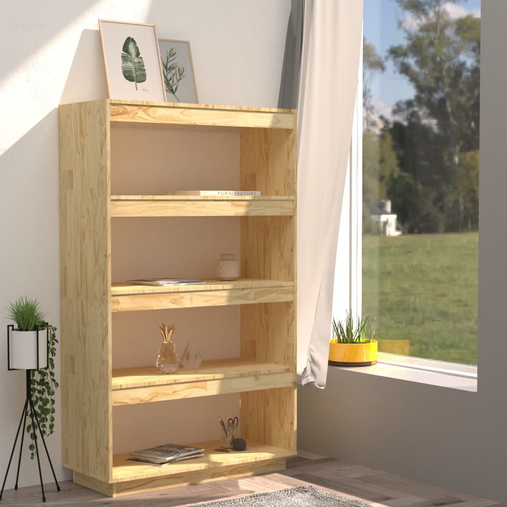 vidaXL Book Cabinet/Room Divider 80x35x135 cm Solid Wood Pine