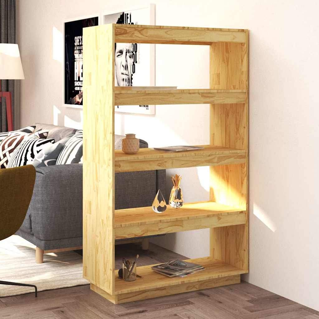 vidaXL Book Cabinet/Room Divider 80x35x135 cm Solid Wood Pine