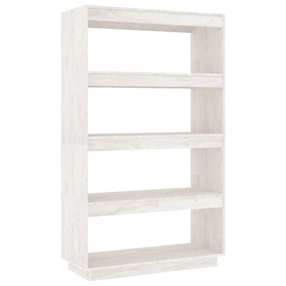 vidaXL Book Cabinet/Room Divider White 80x35x135 cm Solid Pinewood
