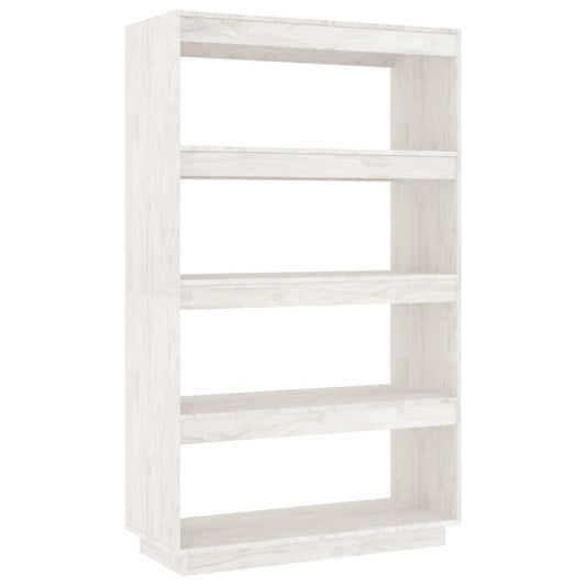 vidaXL Book Cabinet/Room Divider White 80x35x135 cm Solid Pinewood