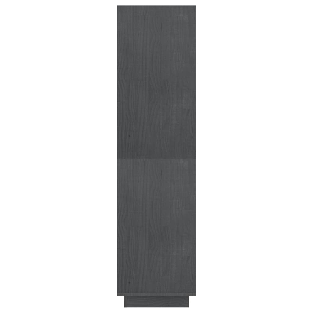 vidaXL Book Cabinet/Room Divider Grey 80x35x135 cm Solid Pinewood