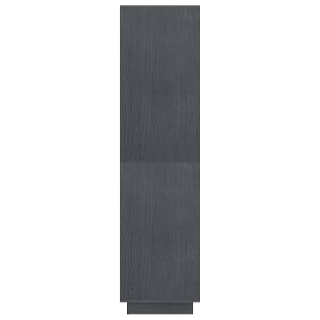 vidaXL Book Cabinet/Room Divider Grey 80x35x135 cm Solid Wood Pine