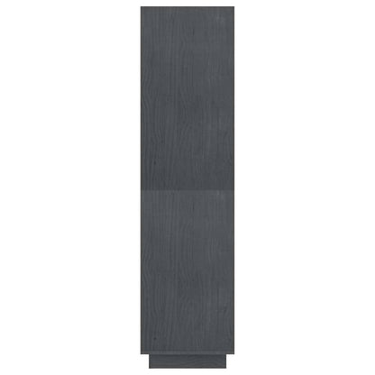 vidaXL Book Cabinet/Room Divider Grey 80x35x135 cm Solid Wood Pine
