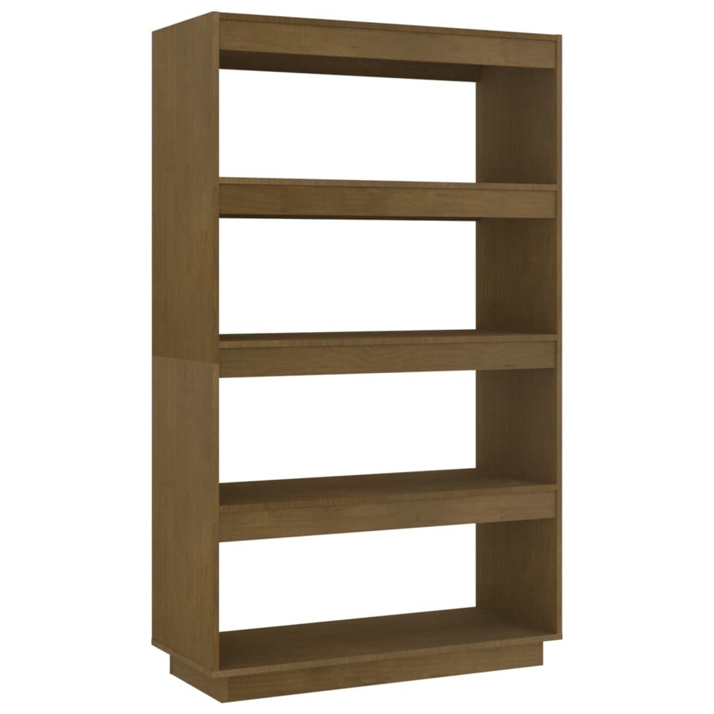 vidaXL Book Cabinet/Room Divider Honey Brown 80x35x135 cm Solid Pinewood