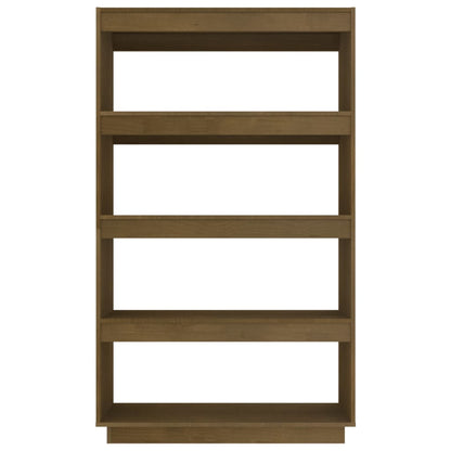 vidaXL Book Cabinet/Room Divider Honey Brown 80x35x135 cm Solid Pinewood